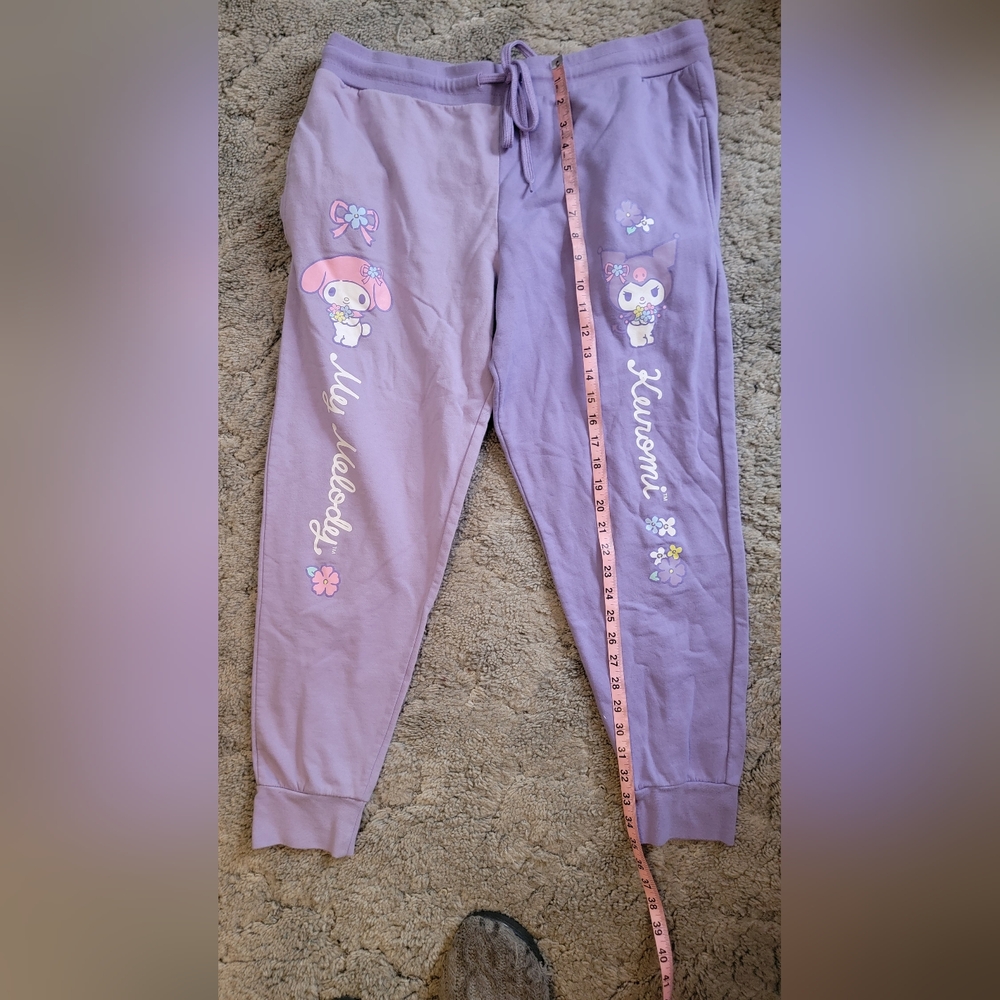 Hello Kitty Purple Track Pants with Pink Accents